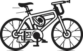 ciclo mestiere nero vettore icona pedale emblema bicicletta logo design