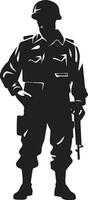 difensore S valore nero militare emblema combattere custode vettore soldato emblema