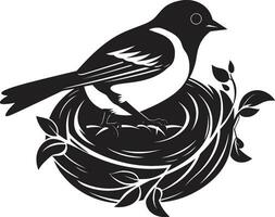 tessitura Ali vettore nido emblema Nestcraft aviaria abilità artistica emblema