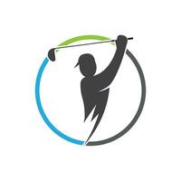 illustrazione vettoriale del modello di logo di golf