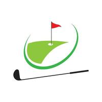 illustrazione vettoriale del modello di logo di golf