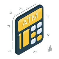 Perfetto design icona di ATM macchina vettore