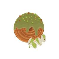 logo illustrazione pistacchio cromboloni brioche bomboloni o nuovo York rotolo vettore