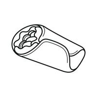 gustoso delizioso salato Alimenti premio vettore arti. cartone animato scarabocchio carino icona schema linea arte design