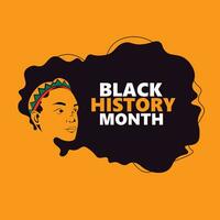 nero storia mesi vivace silhouette di africano americano donna vettore