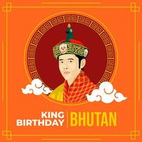 contento re compleanno. il giorno di bhutan illustrazione vettore sfondo. vettore eps 10