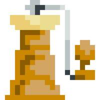 Pepe macinino cartone animato icona nel pixel stile vettore
