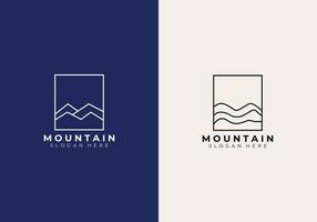 montagna linea arte logo avventura semplice e minimalista, vettore Vintage ▾ illustrazione design