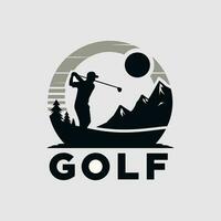 golf club logo design ispirazione. semplice, moderno minimalista logo vettore