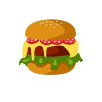 hamburger con salame vettore