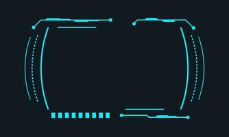 futuristico interfaccia ui elementi. olografico hud utente interfaccia elementi, alto Tech barre e cornici. hud interfaccia icone vettore illustrazione impostare. cerchio e rettangolare forma frontiere