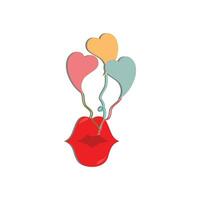 romantico amore elementi. San Valentino giorno carino illustrazioni. decorativo amore elementi per festivo design. San Valentino icona vettore. diverso romantico oggetti vettore