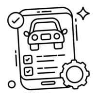 modificabile design icona di mobile auto vettore