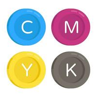 unico design icona di colore selezione, CMYK vettore