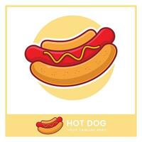 delizioso hot dog vettore illustrazione