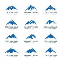 montagna collezione logo vettore