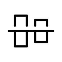 allineare centro icona vettore simbolo design illustrazione