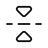 Flip verticalmente icona vettore simbolo design illustrazione