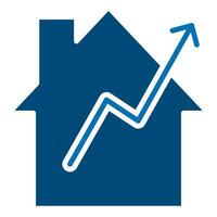 proprietà valore Incremento icona linea vettore illustrazione