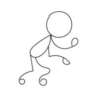 divertente stickman mano disegnato stile per Stampa vettore