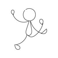 divertente stickman mano disegnato stile per Stampa vettore