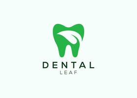 dentale foglia logo design vettore modello. naturale dentale vettore logo