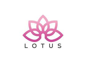 loto fiore vettore logo design