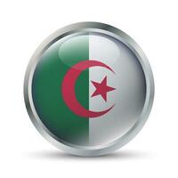 algeria bandiera 3d distintivo illustrazione vettore