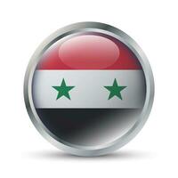 Siria bandiera 3d distintivo illustrazione vettore