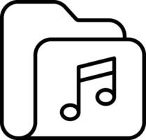 musica cartella schema vettore illustrazione icona