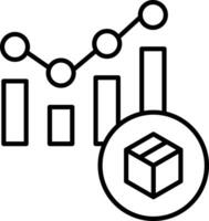 logistica dati analitica scrivania schema vettore illustrazione icona