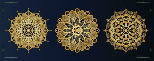 gratuito vettore lusso mandala modello sfondo e ornamentale design per invito, floreale mandala. oro mandala