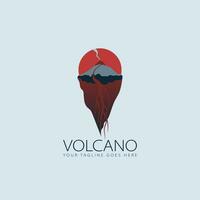 vulcano logo vettore