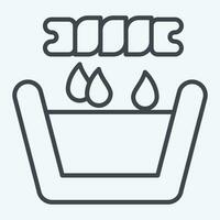 icona rotazione Abiti. relazionato per lavanderia simbolo. linea stile. semplice design modificabile. semplice illustrazione vettore