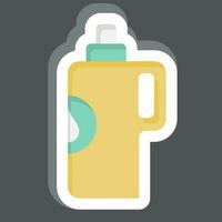 etichetta detergente. relazionato per lavanderia simbolo. semplice design modificabile. semplice illustrazione vettore