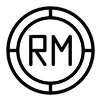 ringgit moneta icona. schema rm vettore icona per ragnatela design isolato su bianca sfondo