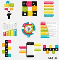 raccolta di modelli di infografica per l'illustrazione vettoriale aziendale