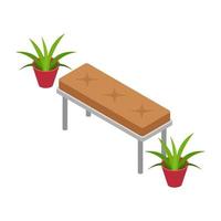 concetti di sedili da giardino vettore