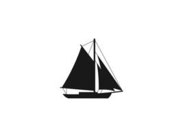 barca a vela logo vettore icona illustrazione, logo modello