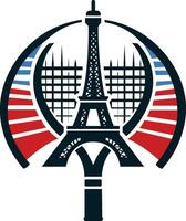 Parigi tennis logo modello vettore