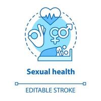 icona del concetto di salute sessuale vettore