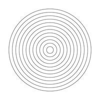 ruota di vita o abitudini inseguitore modello. polare griglia di 11 concentrico cerchi. cerchio diagramma diviso su segmenti. semplice vuoto polare grafico carta. vettore illustrazione.