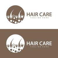 capelli cura logo design semplice capelli pelle cura silhouette illustrazione vettore modello