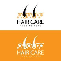 capelli cura logo design semplice capelli pelle cura silhouette illustrazione vettore modello