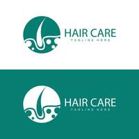 capelli cura logo design semplice capelli pelle cura silhouette illustrazione vettore modello