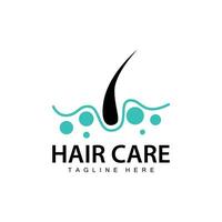 capelli cura logo design semplice capelli pelle cura silhouette illustrazione vettore modello