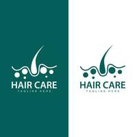 capelli cura logo design semplice capelli pelle cura silhouette illustrazione vettore modello