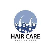 capelli cura logo design semplice capelli pelle cura silhouette illustrazione vettore modello