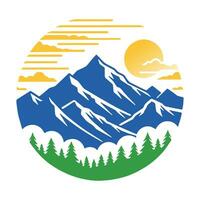 vettore logo di montagna illustrazione