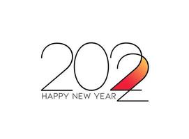 felice anno nuovo 2022 testo tipografia design picchiettio, illustrazione vettoriale. vettore